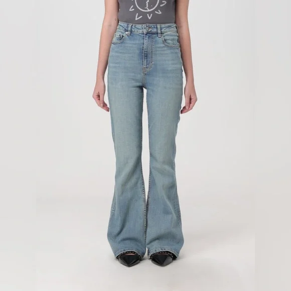 NWOT GANNI Blue Women's Jeans Bootcut - Picture 1 of 7